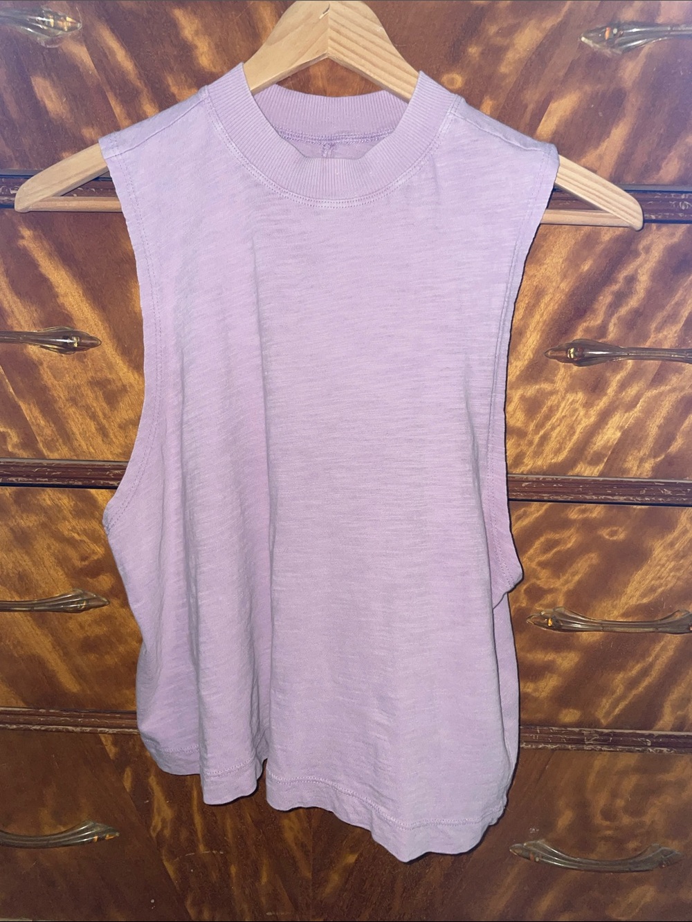 Pilcro Lavender Mock Neck Sleeveless Tank